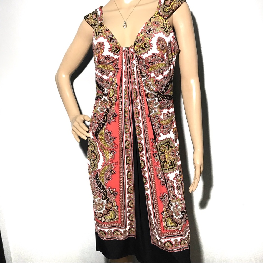 4/$25 Dress Barn Paisley Print Summer Dress Sz 12
